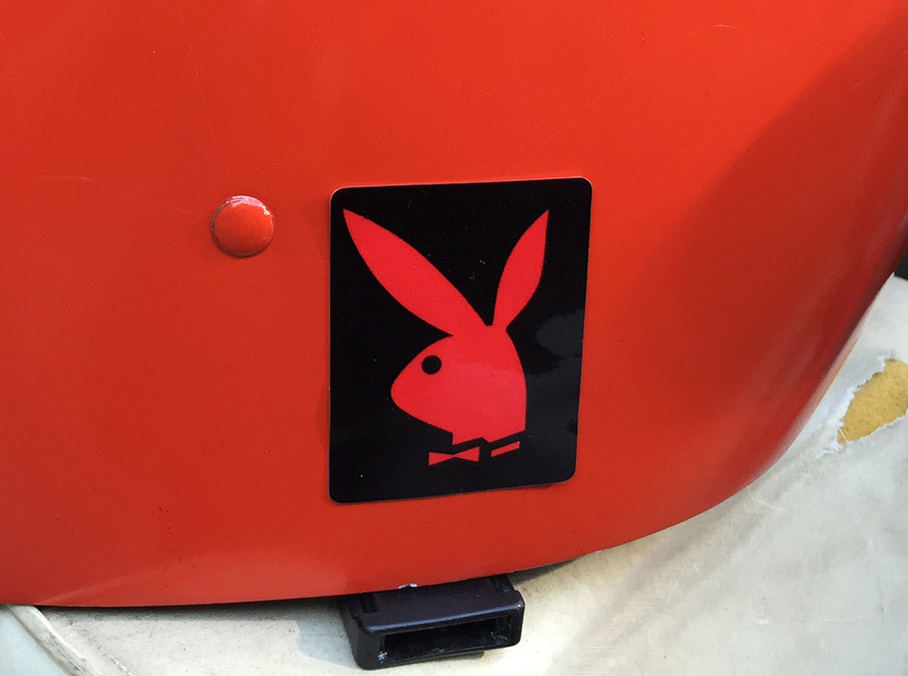 プレイボーイ 小 黒/赤 ステッカー / 当時 Z1 z2_画像1