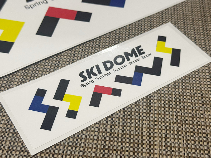 スキードーム ザウス ステッカー 小 / スキー ZZAWS 当時 昭和 私をスキーに連れてって_画像1