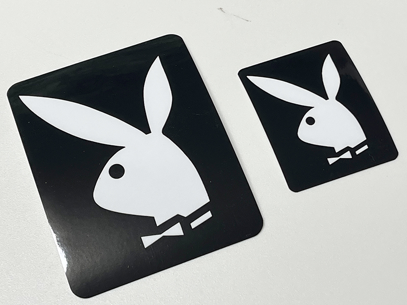 プレイボーイ 小 黒白 ステッカー/ 当時物 レプリカ 暴走族_画像4