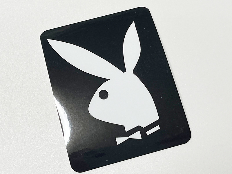 プレイボーイ 大 黒白 ステッカー_画像1