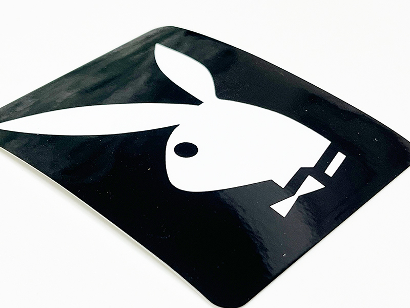 プレイボーイ 小 黒白 ステッカー/ 当時物 レプリカ_画像2