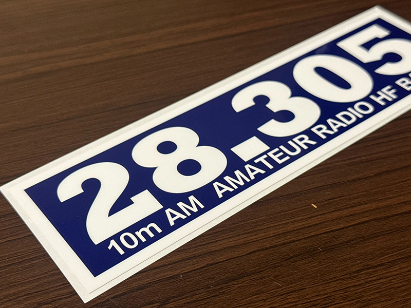 ステッカー 28.305 横長小 / 10m AM NASA アマチュア無線 CB_画像2