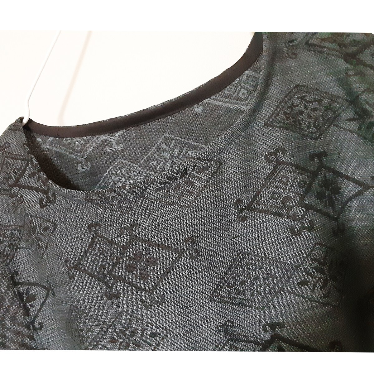 着物リメイク　ノースリーワンピース　ミニトート_画像4