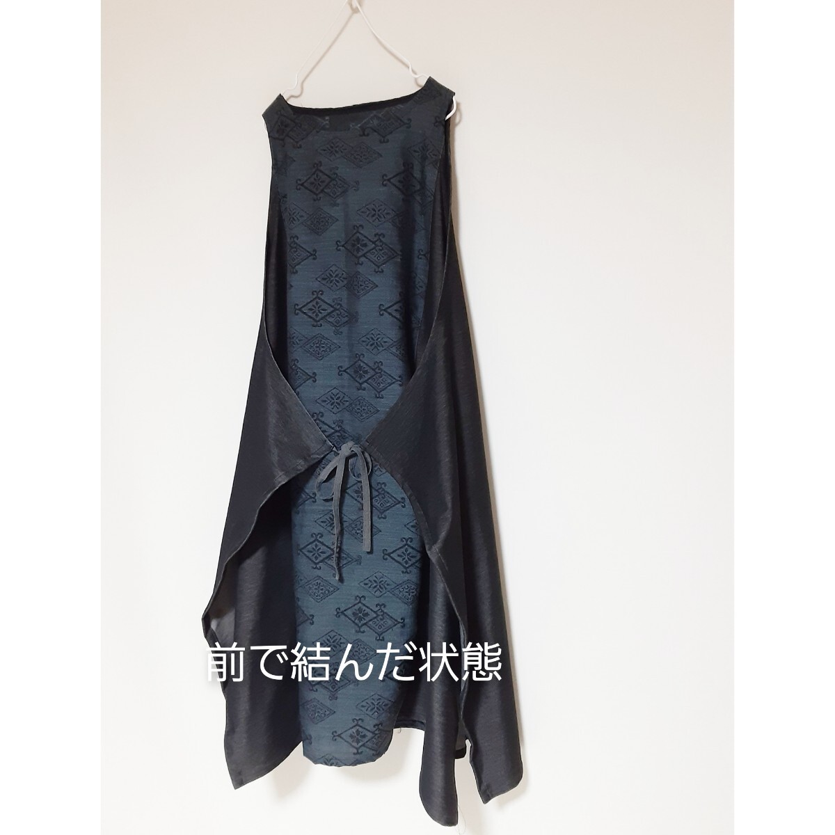 着物リメイク　2wayワンピース　ミニトート_画像2