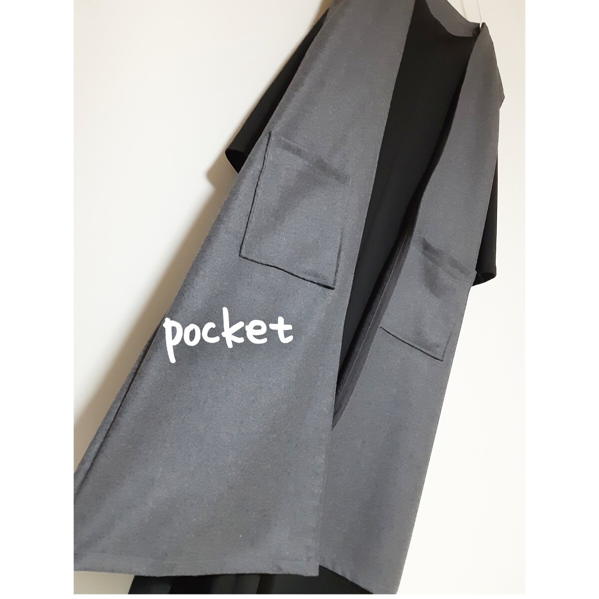 handmade 　シンプル　ロングジレ_画像3