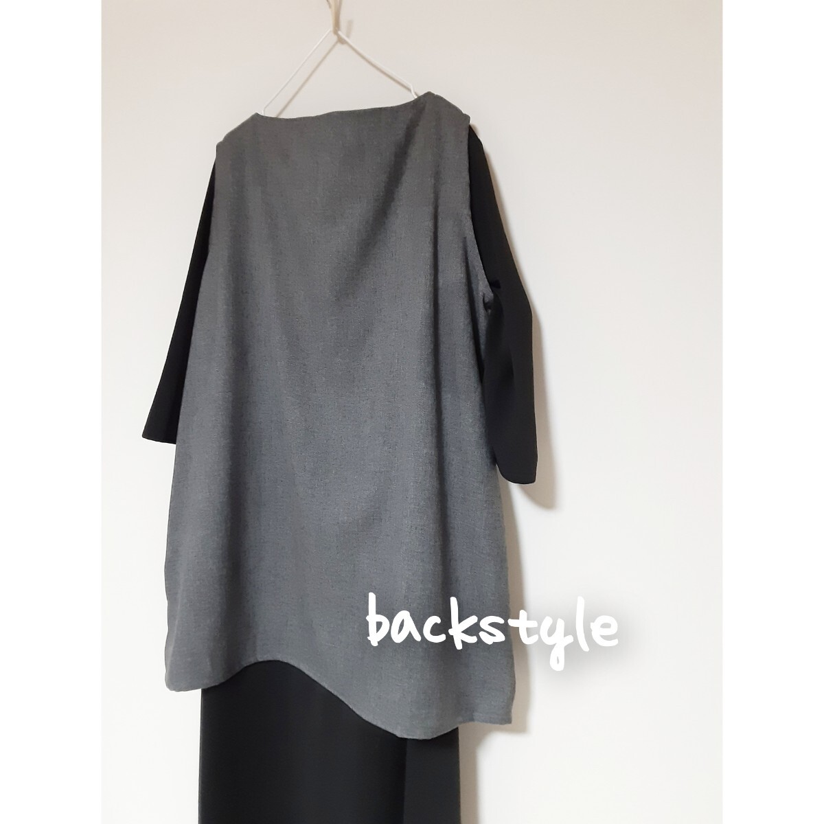 handmade 大きいsize　シンプル　チュニックベスト_画像7