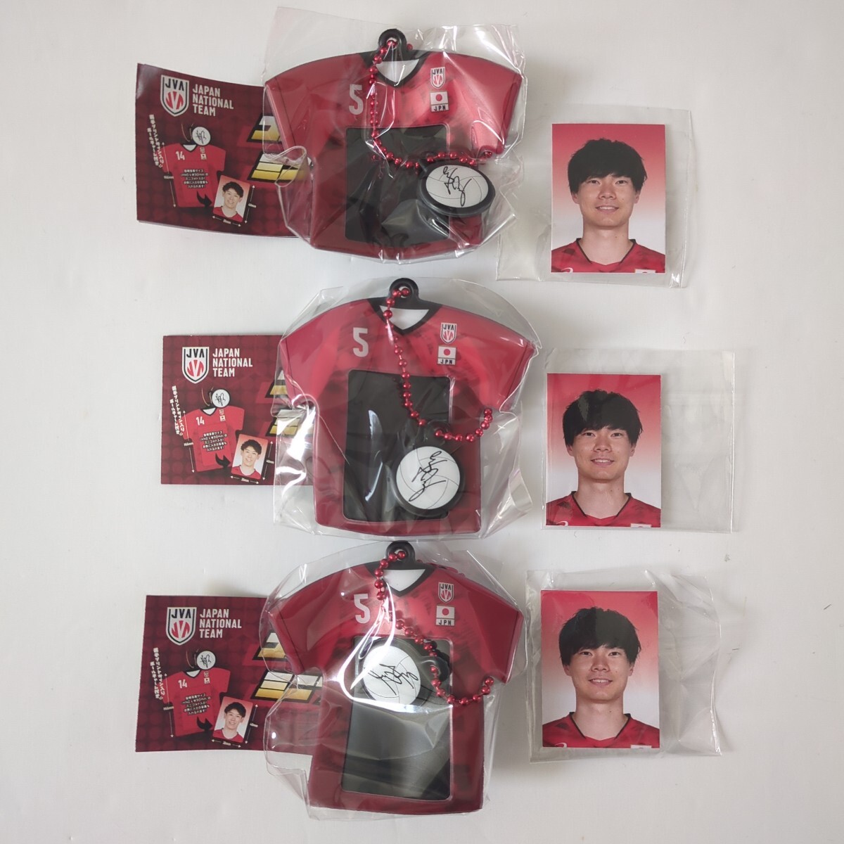 バレーボール男子日本代表 大塚達宣 ユニフォームミニフォトホルダー 3点セット 送料無料_画像1