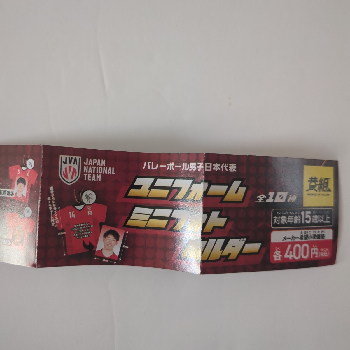 バレーボール男子日本代表 大塚達宣 ユニフォームミニフォトホルダー 3点セット 送料無料_画像2