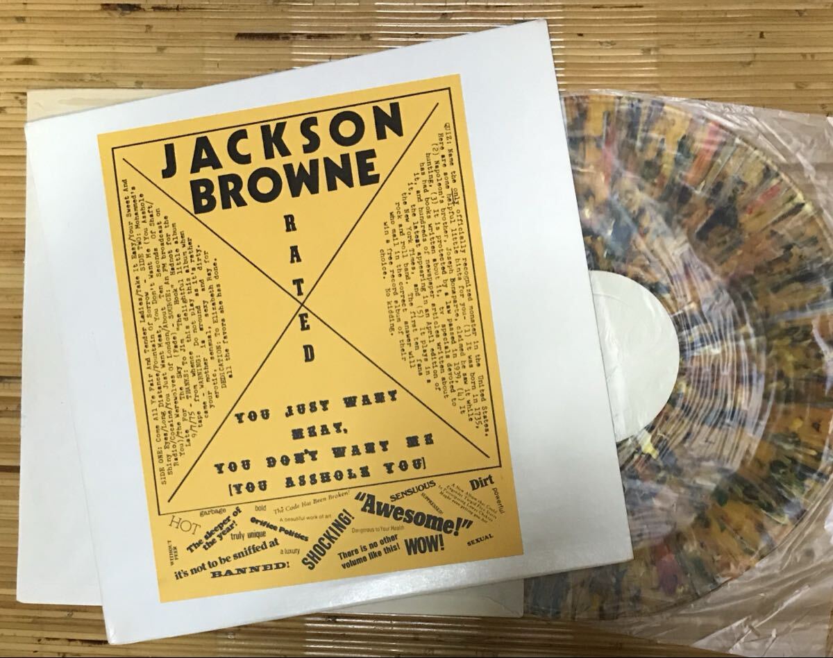 Jackson Browne Rated Live 1975 very rare US Har 166 yellow MC vinyl w/insert orig boot ブート tmoq Ex+/Ex+_画像1