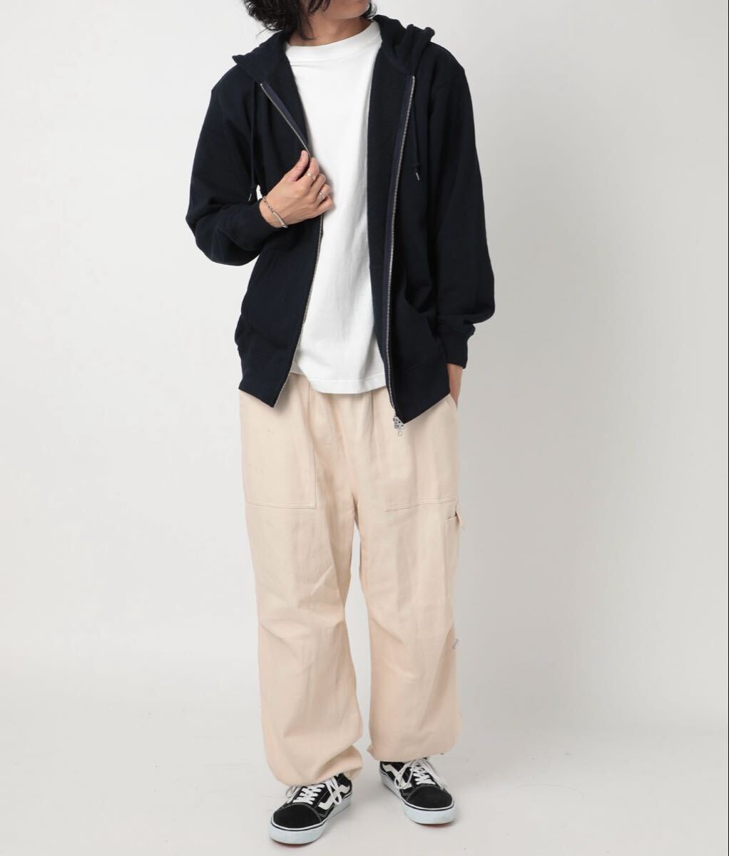 UnitedAthleユ ナイテッドアスレ 新品未使用 10oz ビッグシルエット 裏パイル フルジップパーカー 黒 ブラック XLサイズ_画像7