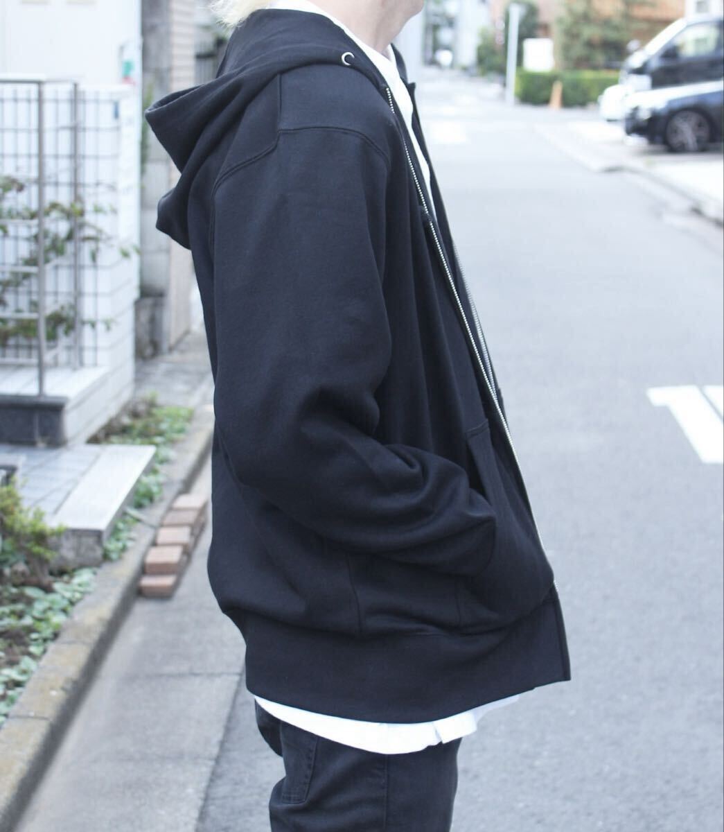 United Athle ユナイテッドアスレ 新品未使用 10oz 裏パイル フルジップパーカー スウェット 黒 ブラック 2XLサイズ_画像7