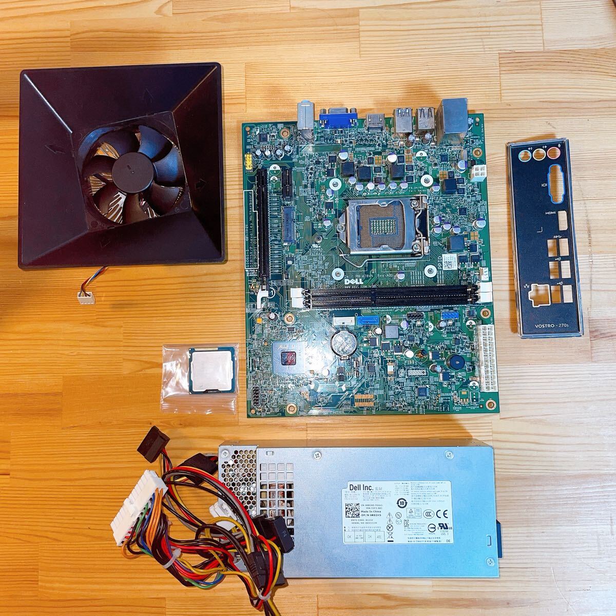 【動作品セット】 Dell Vostro 270s マザーボード J78VN + i5-3470 + 電源 220W + 純正クーラー IOパネル付属 デスクトップPC_画像1