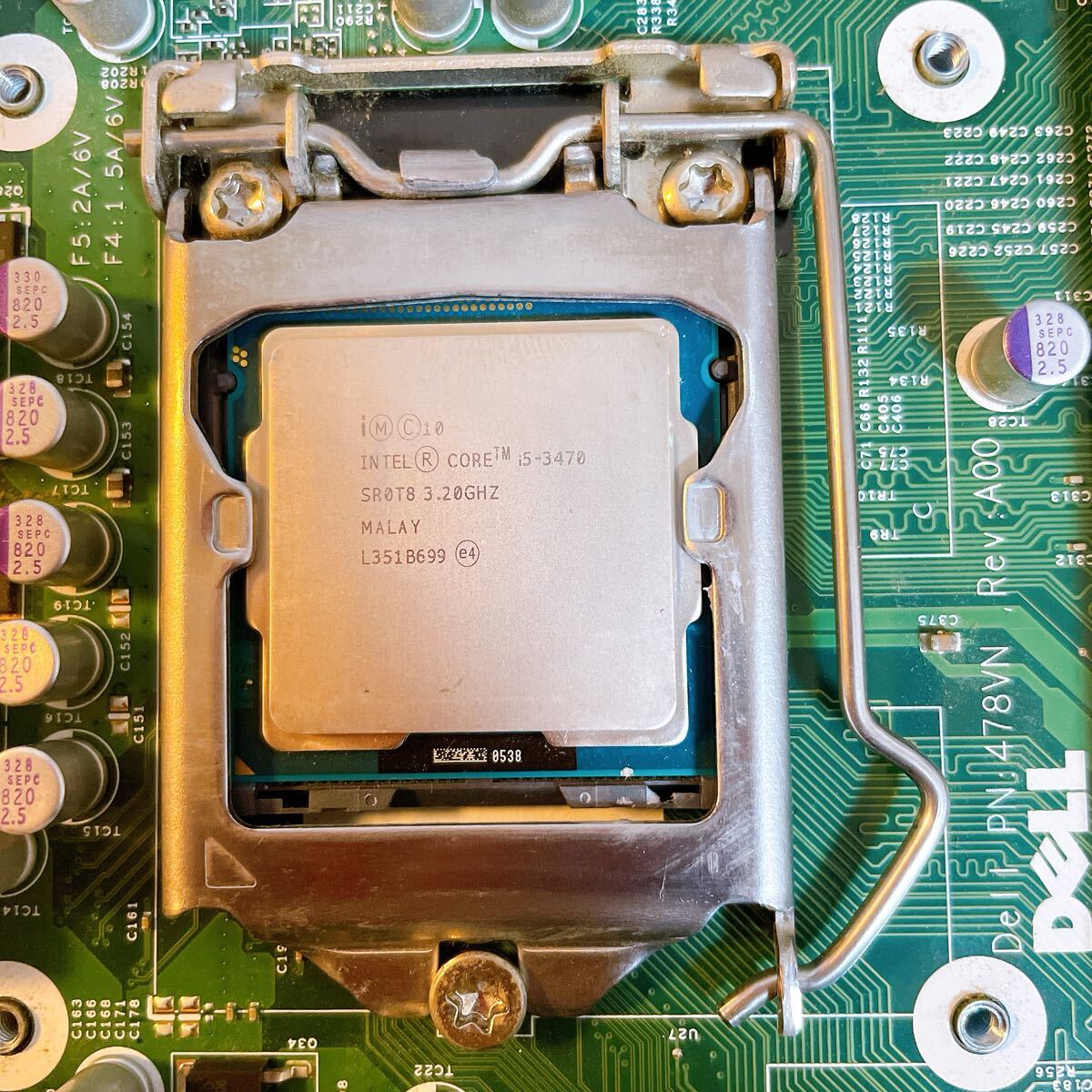 【動作品セット】 Dell Vostro 270s マザーボード J78VN + i5-3470 + 電源 220W + 純正クーラー IOパネル付属 デスクトップPC_画像5