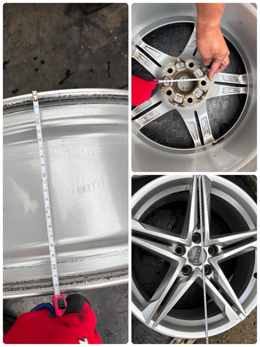 アウディ 純正ホイール 18インチ 8J 5穴シルバー 4本セット_画像9