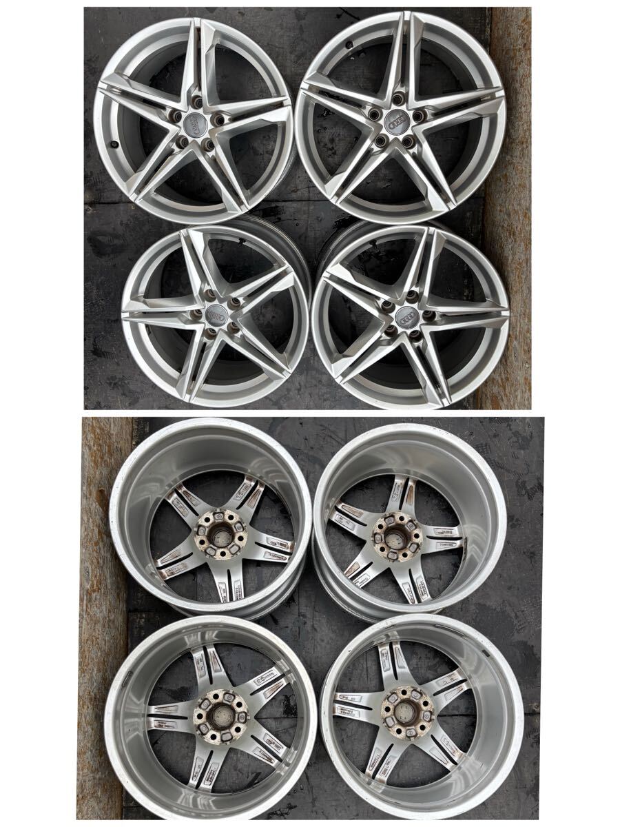 アウディ 純正ホイール 18インチ 8J 5穴シルバー 4本セット_画像3