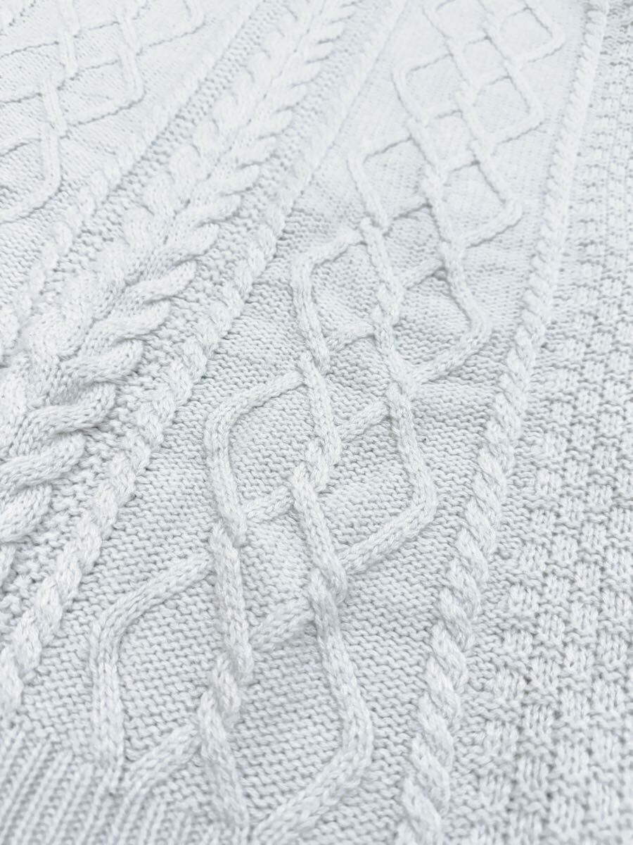 マーキュリーデュオ ケーブルニットワンピース アイスブルー Ｍ フリー 長袖 冬 MERCURYDUO 大人可愛い ガーリー系 セーター ケーブル編み_画像5