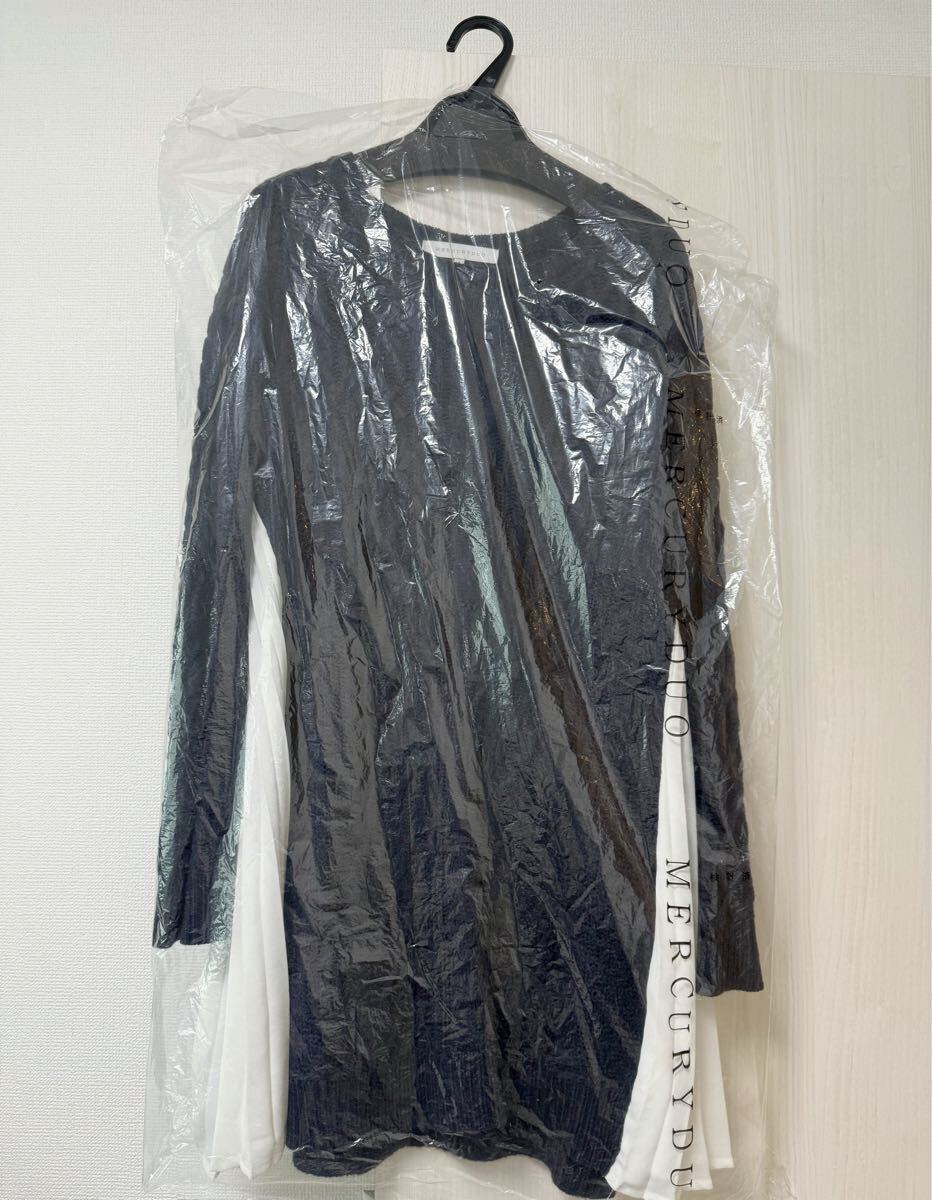 マーキュリーデュオ ケーブルニットワンピース ネイビー 紺 Ｍ フリー 長袖 冬 MERCURYDUO 大人可愛い ガーリー系 セーター ケーブル編み_画像1