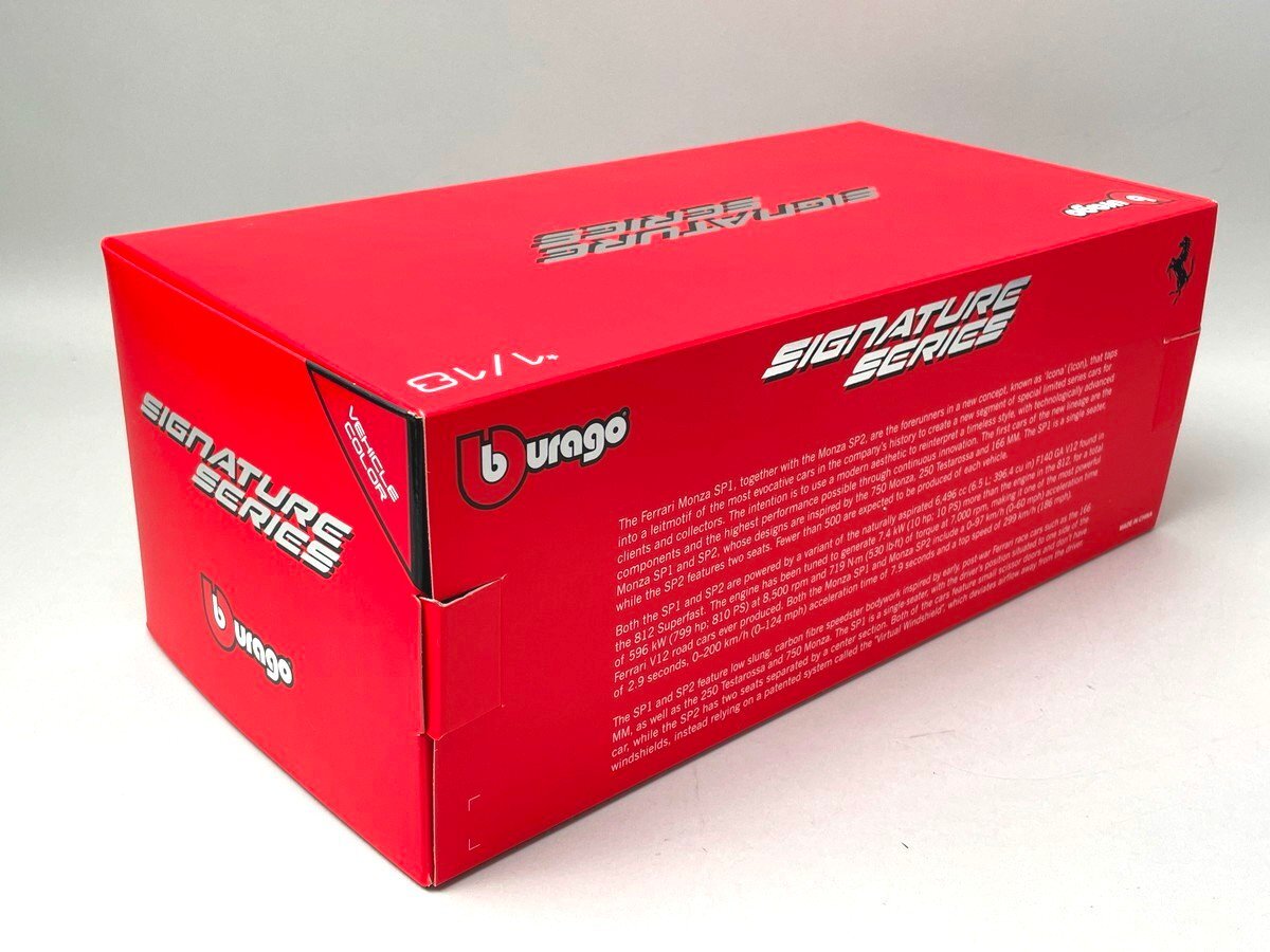 Bburago ブラーゴ 1/18 Ferrari フェラーリ Monza SP1 レッド 18-16909_画像7