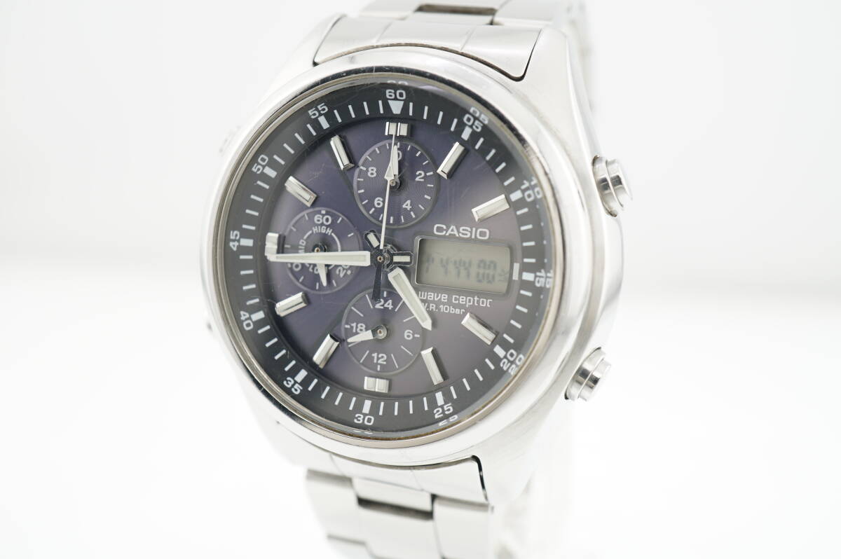 【B9/20-Y CA91】★CASIO/カシオ ウェーブセプター 電波ソーラー WVQ-500DJ メンズ 稼働品★_画像3