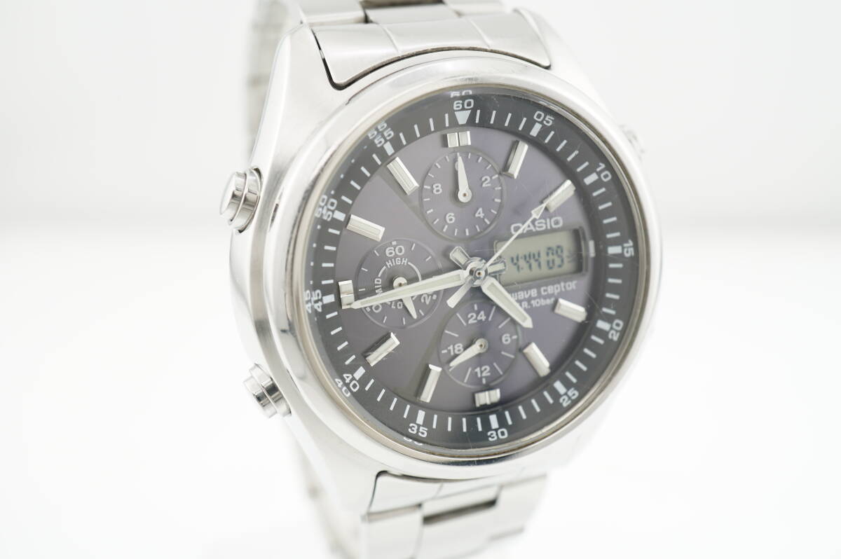 【B9/20-Y CA91】★CASIO/カシオ ウェーブセプター 電波ソーラー WVQ-500DJ メンズ 稼働品★_画像4