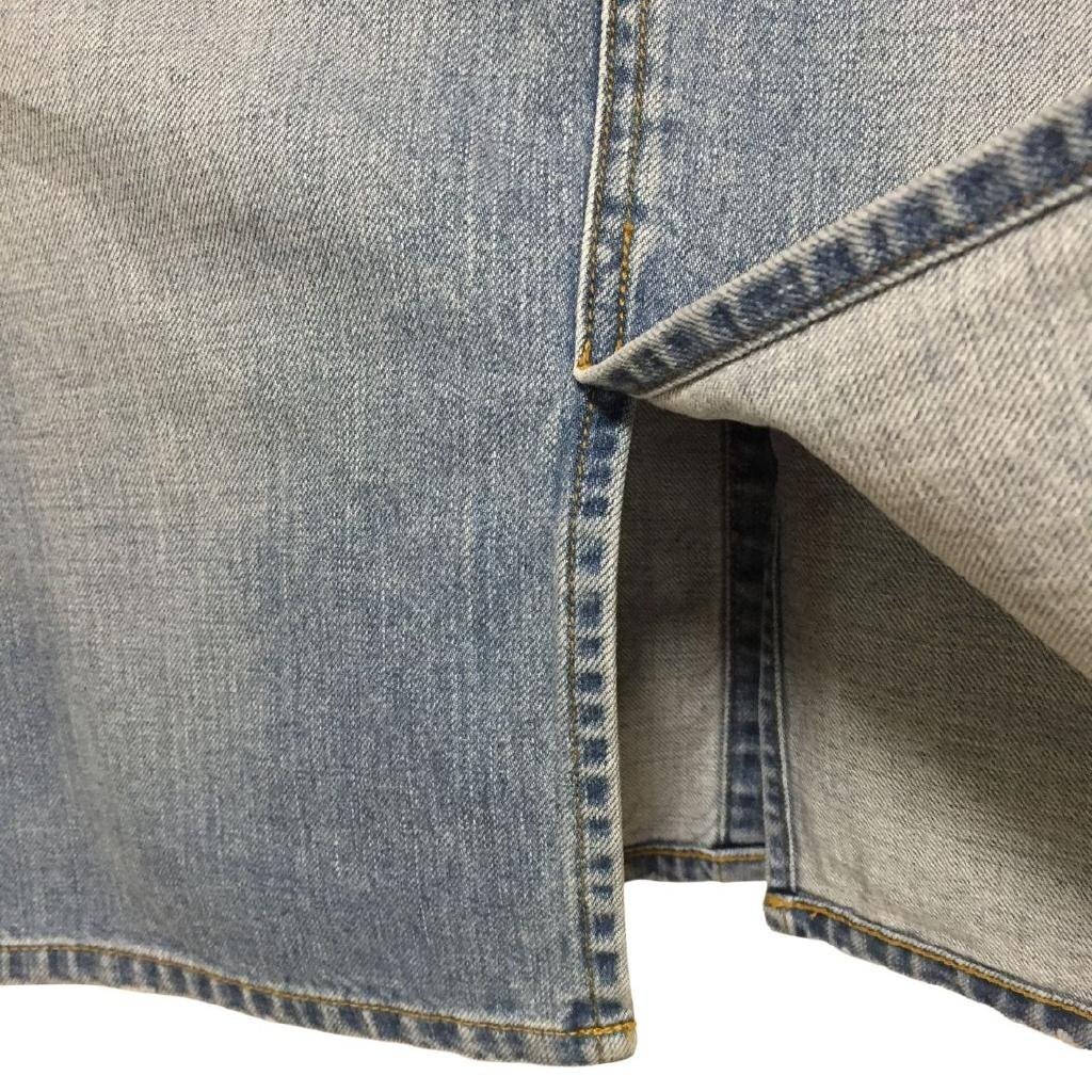 【送料込】 BORDERS at BALCONY ボーダーズアットバルコニー スカート ブルー 青 コットン 綿 デニム地 ウォッシュ加工 size36 S/974651_画像4