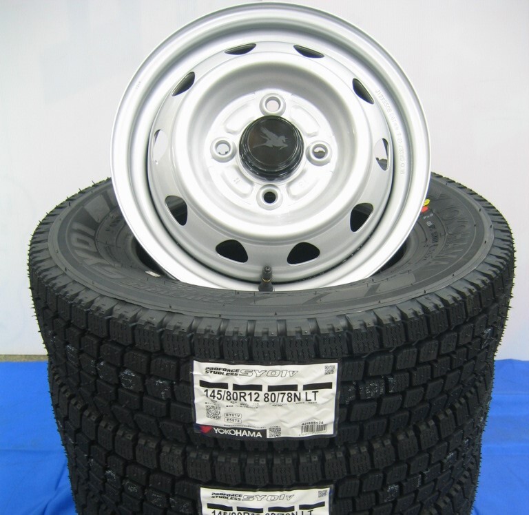  легкий грузовик легкий van для Yokohama зимние шины SY01V 145/80R12 LT 80/78 6PR соответствует & стальное колесо новый товар 4 шт. комплект 