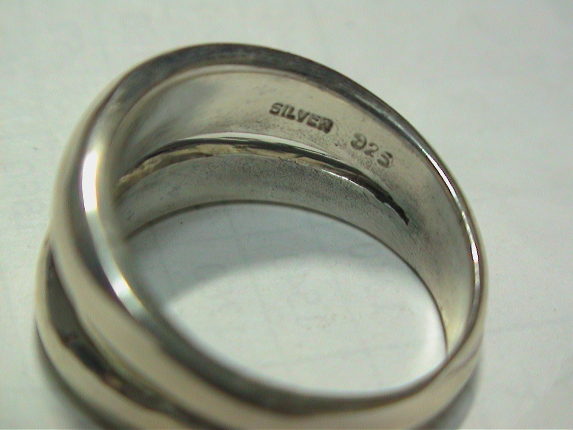 925シルバー製2連甲丸リング20号新品　ペアリングに　送料￥140_画像5