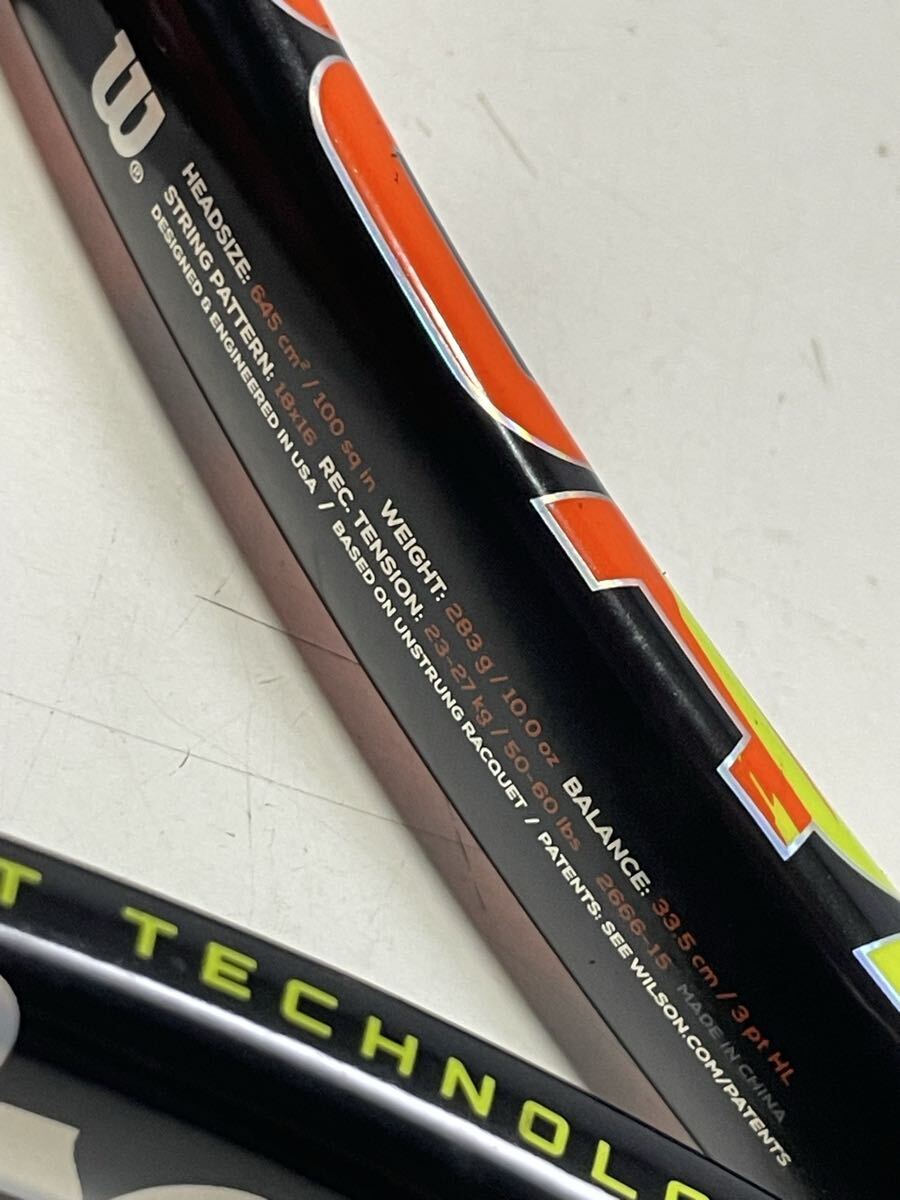 ◆Q63 送料無料 Wilson Burn 100LS (2015) 硬式テニスラケット テニスラケット ウィルソン バーン_画像10
