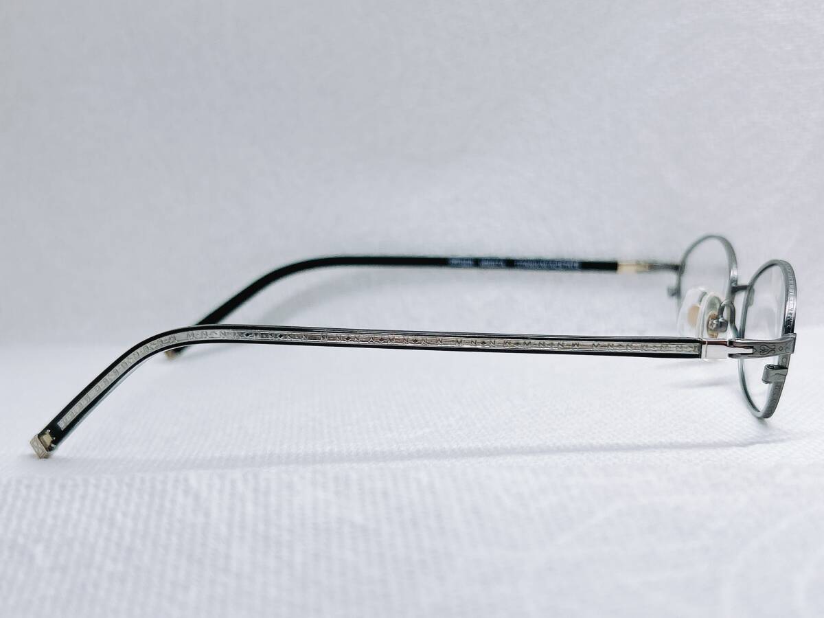 3B-1007 新品 メガネフレーム MATSUDA 日本製 オーバル チタン 48□17 140 15g フルリム シンプル 眼鏡 女性 男性 未使用 ブランド_画像8