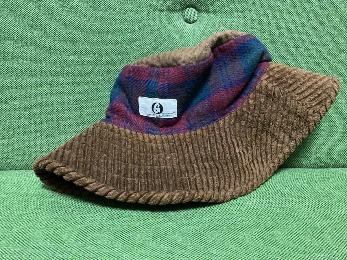 90s ビンテージ　goodenough グッドイナフ　コーデュロイハット　帽子　ハット　希少_画像2
