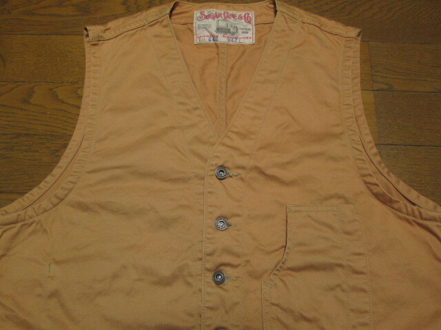 SUGAR CANE シュガーケーン SUGARCANE ワークベスト SC12442 42 XL キャメル カタログ ベスト 442 lot442_画像3