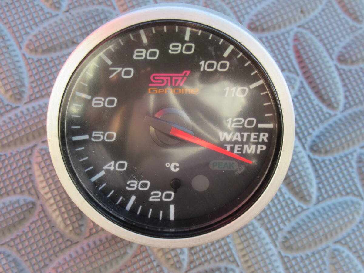 SUBARU STI Genome レーシングメーター Defi メーター 水温計 ウォーターテンプ ジャンク品 当時物 スバル ゲノム インプレッサ WRX_画像1