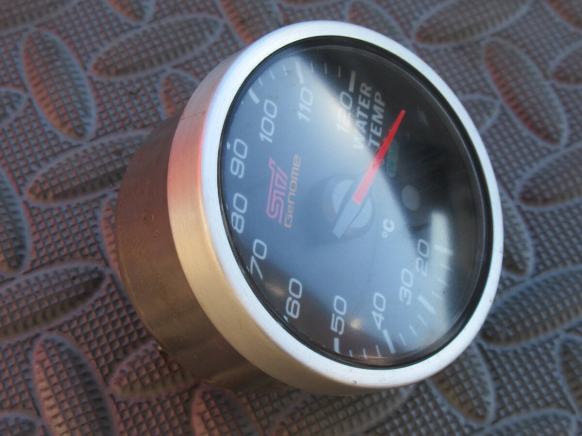 SUBARU STI Genome レーシングメーター Defi メーター 水温計 ウォーターテンプ ジャンク品 当時物 スバル ゲノム インプレッサ WRX_画像2