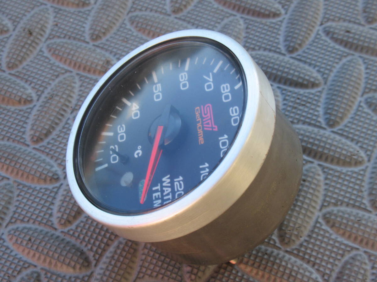 SUBARU STI Genome レーシングメーター Defi メーター 水温計 ウォーターテンプ ジャンク品 当時物 スバル ゲノム インプレッサ WRX_画像3