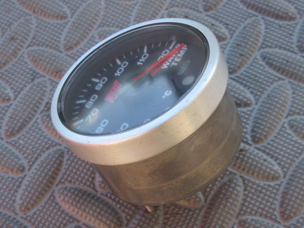 SUBARU STI Genome レーシングメーター Defi メーター 水温計 ウォーターテンプ ジャンク品 当時物 スバル ゲノム インプレッサ WRX_画像4