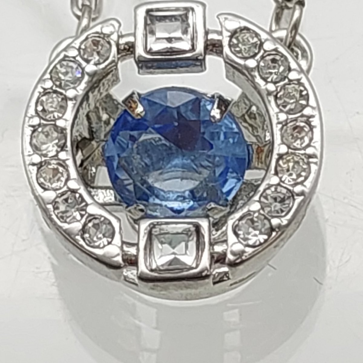 2112@スワロフスキー ネックレス 5279425 SPARKLING DANCE スパークリング ダンス シルバー ブルー レディース【0924】_画像1