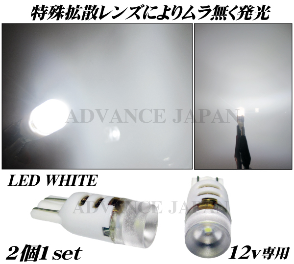 送料無料サムスンチップ T10 LED ウエッジ球 シングル 5w ポジション/バックランプ等 白_画像3