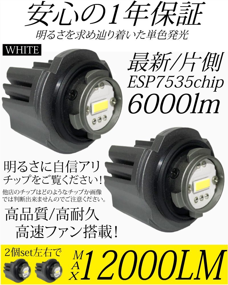 ヴォクシー 90系 令和4年1月から 新型 トヨタ用 LED バックランプ バルブ ホワイト 白色 27w 6500ｋ 12000LM VOXY ハイブリッド ※代引不可_画像2