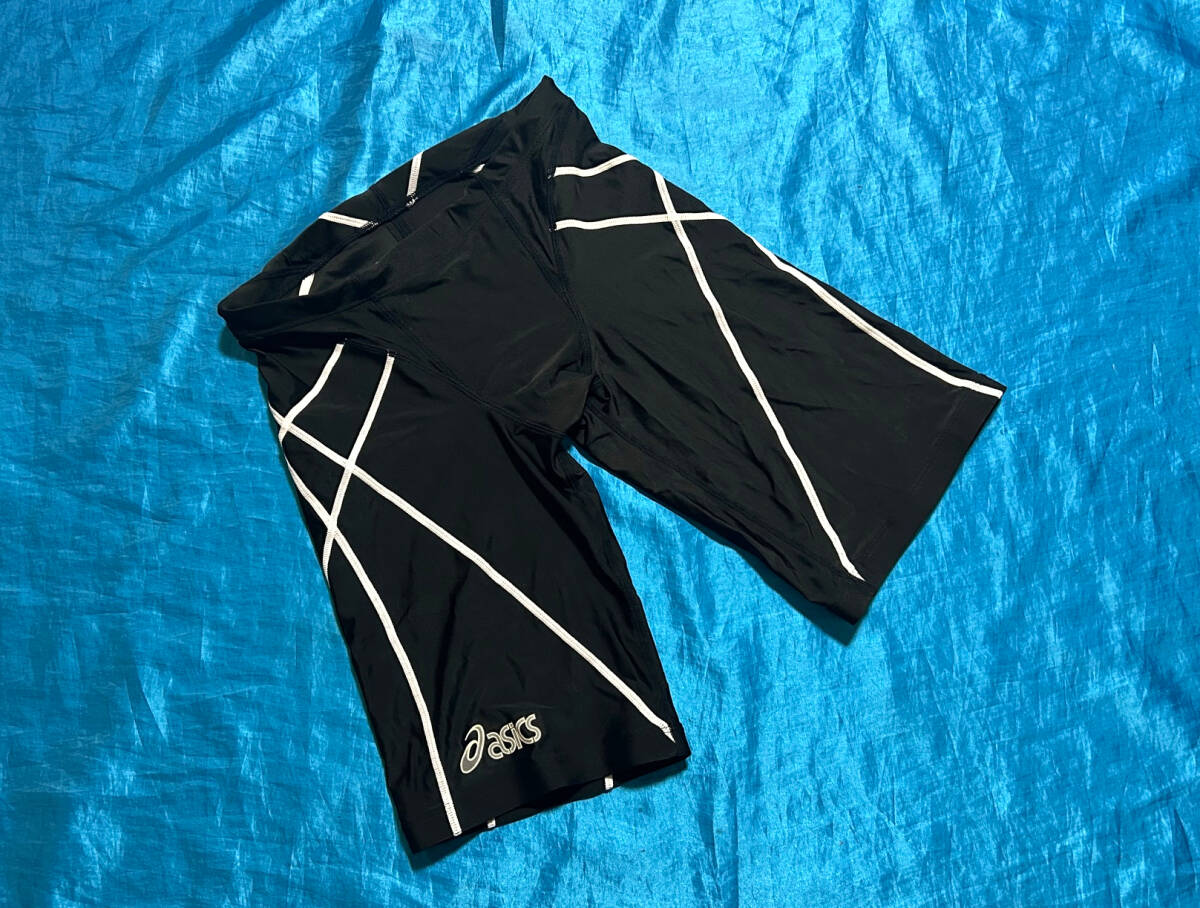 40★*アシックス*asics*スポーツ競泳パンツ*スパッツタイプ*メンズOサイズ*ピタピタ*★_画像1