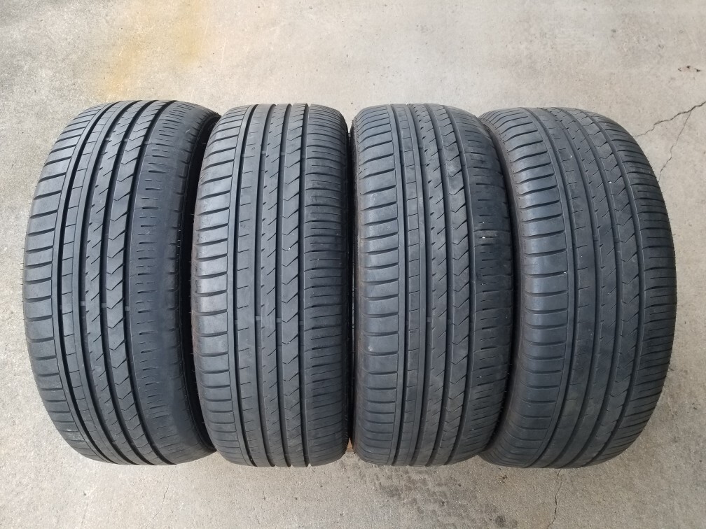 送料込！バリ山ですが：中古 WINRUN ウィンラン R330 225/45R18 中古 4本セット 片べりあり（2本）_画像1