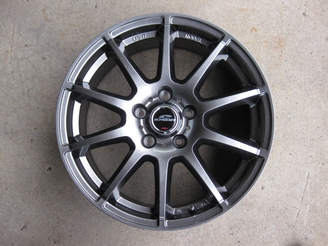 送料込！ MID シュナイダー StaG スタッグ 6.5J×16 PCD 114.3 5H ＋38 メタリックグレー 新品 4本セット トヨタ純正ストレートナット専用_画像1