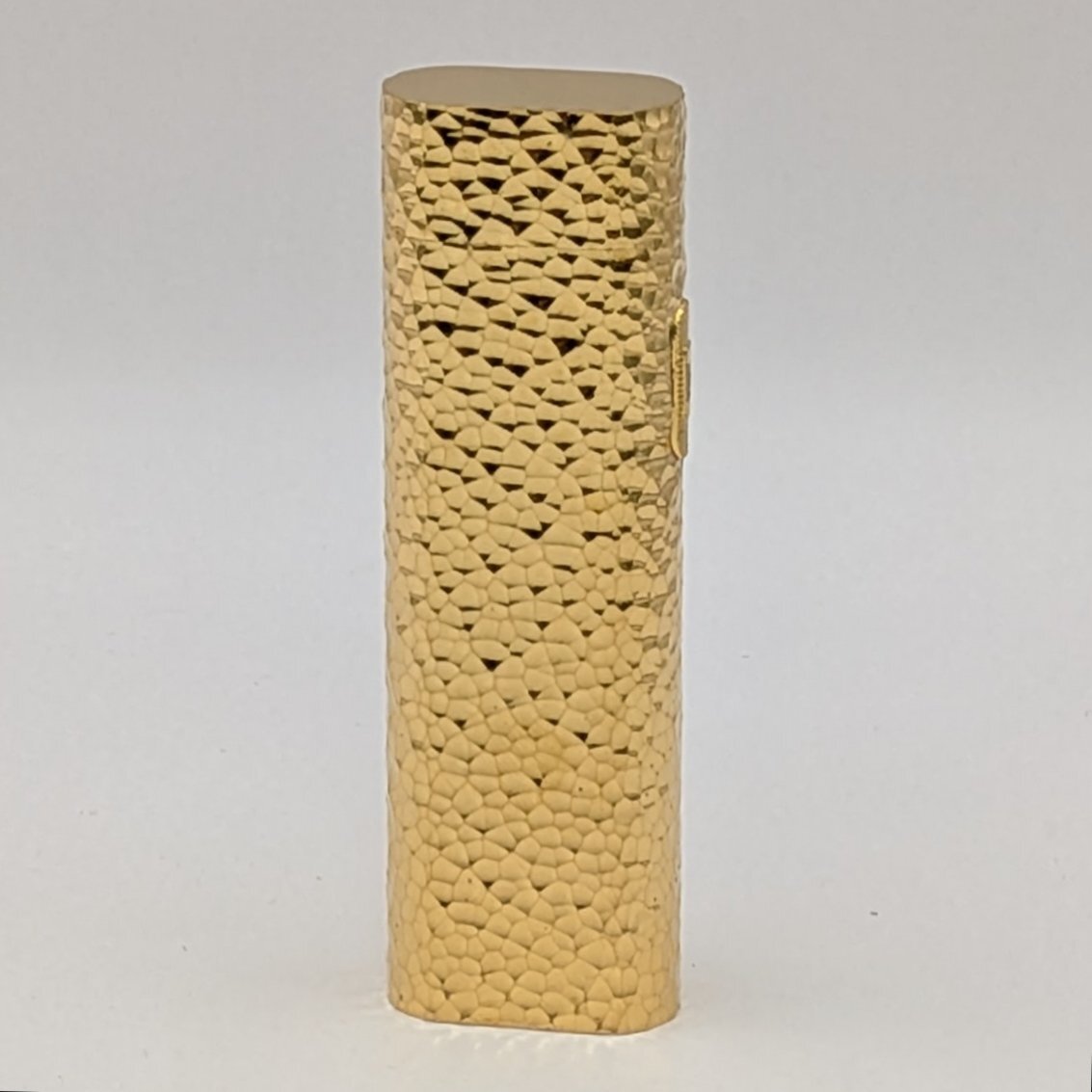 1円～/Marman/マルマン/IC-LIGHTER/IC-503/K18/GP/ハンマートーン/ゴールドカラー/ガスライター/煙草/喫煙具/喫煙グッズ/ジャンク/L090_画像1