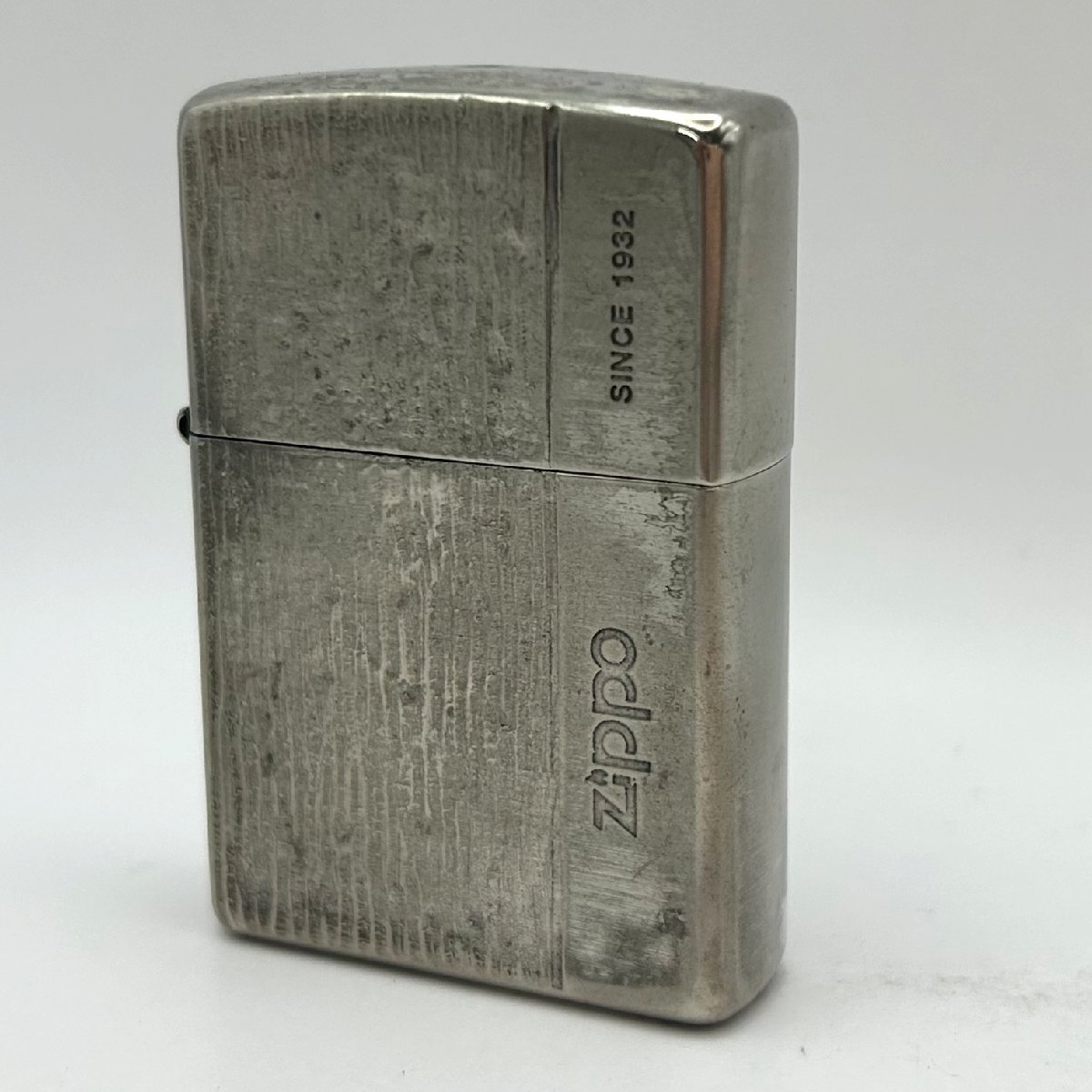 ZIPPO/ジッポー/ロゴ/ウェーブ柄/シルバーカラー/2001年製/ライター/煙草/喫煙具/喫煙グッズ/コレクション/ジャンク/P084_画像1