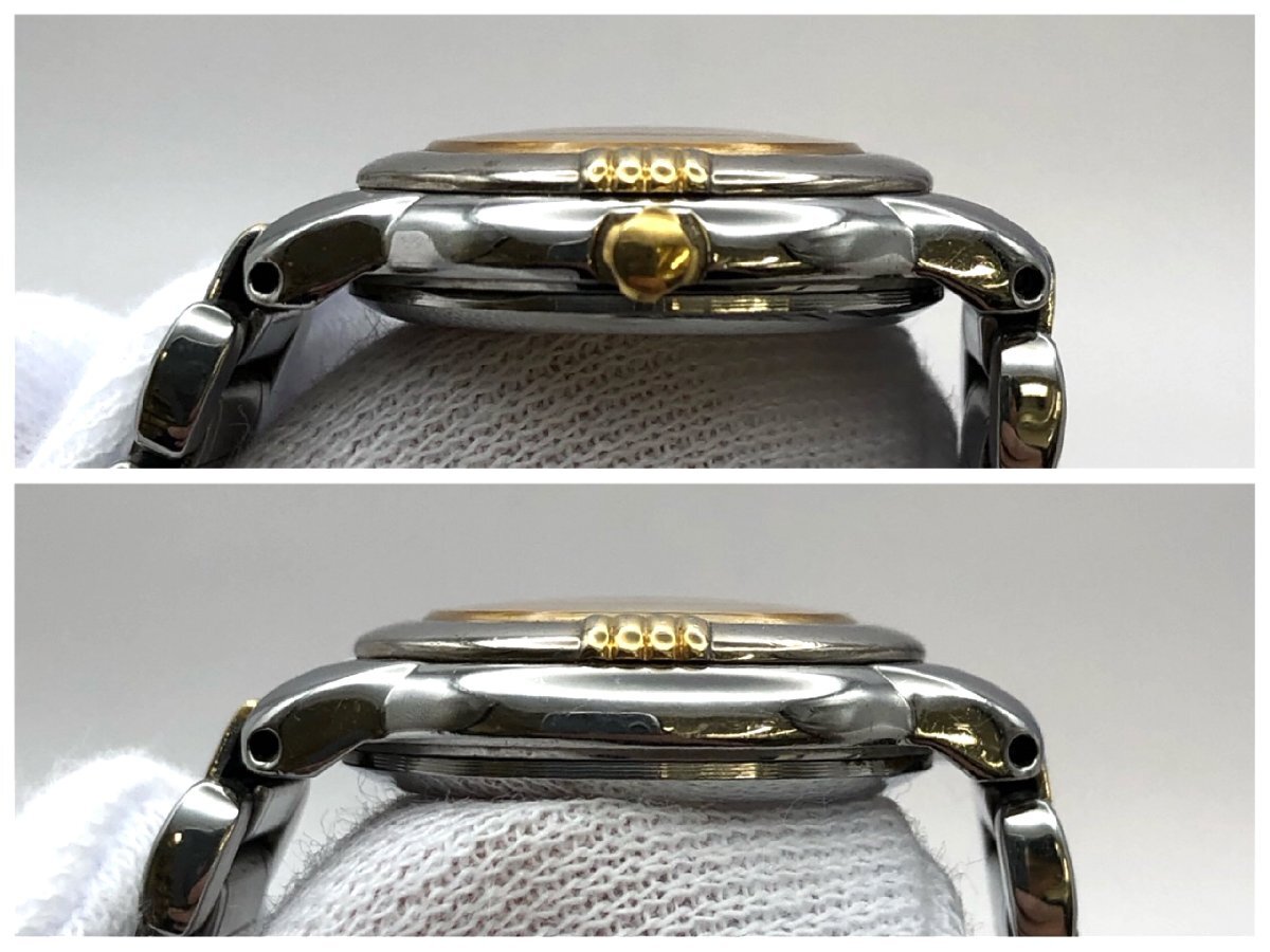 Yves Saint Laurent/イヴサンローラン/YSL/5930-F91474/3針/コンビカラー/ラウンド/クォーツ/レディース腕時計/ジャンク/H054_画像7