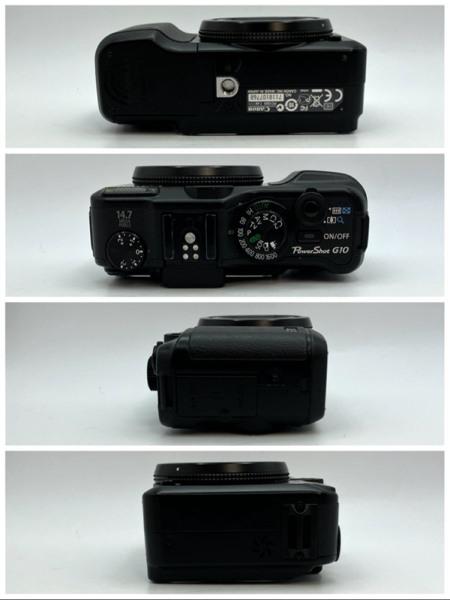 1円～/Canon/キャノン/PowerShot/G10/PC1305/付属品付/ブラックカラー/デジタルカメラ/デジカメ/通電確認済/シャッターOK/ジャンク/K066_画像3