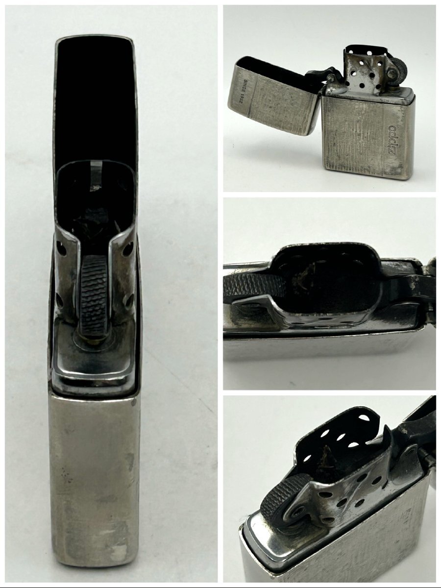 ZIPPO/ジッポー/ロゴ/ウェーブ柄/シルバーカラー/2001年製/ライター/煙草/喫煙具/喫煙グッズ/コレクション/ジャンク/P084_画像5