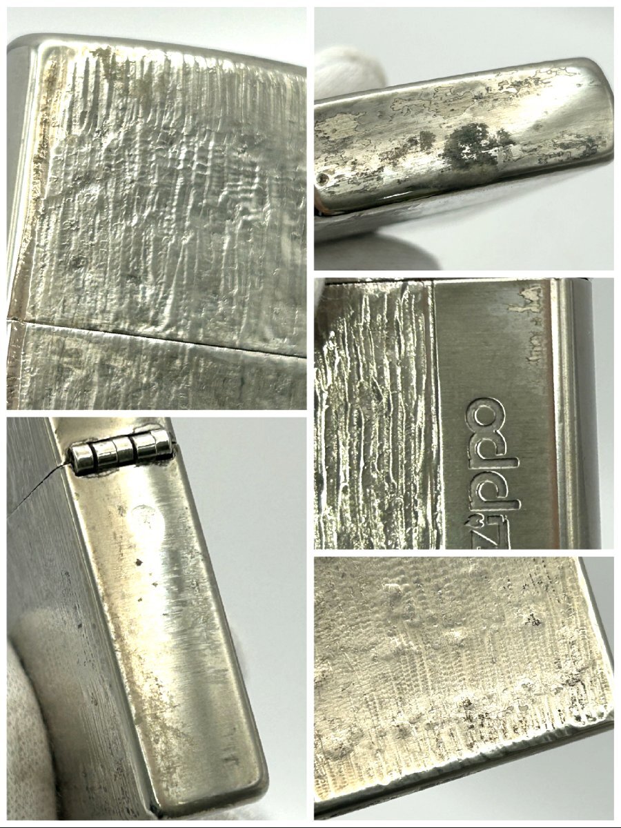 ZIPPO/ジッポー/ロゴ/ウェーブ柄/シルバーカラー/2001年製/ライター/煙草/喫煙具/喫煙グッズ/コレクション/ジャンク/P084_画像6