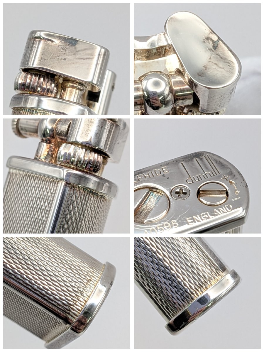 1円～/dunhill/ダンヒル/ユニーク/ローラー/シルバーカラー/箱・付属品付/ガスライター/煙草/喫煙具/喫煙グッズ/ジャンク/L091_画像7
