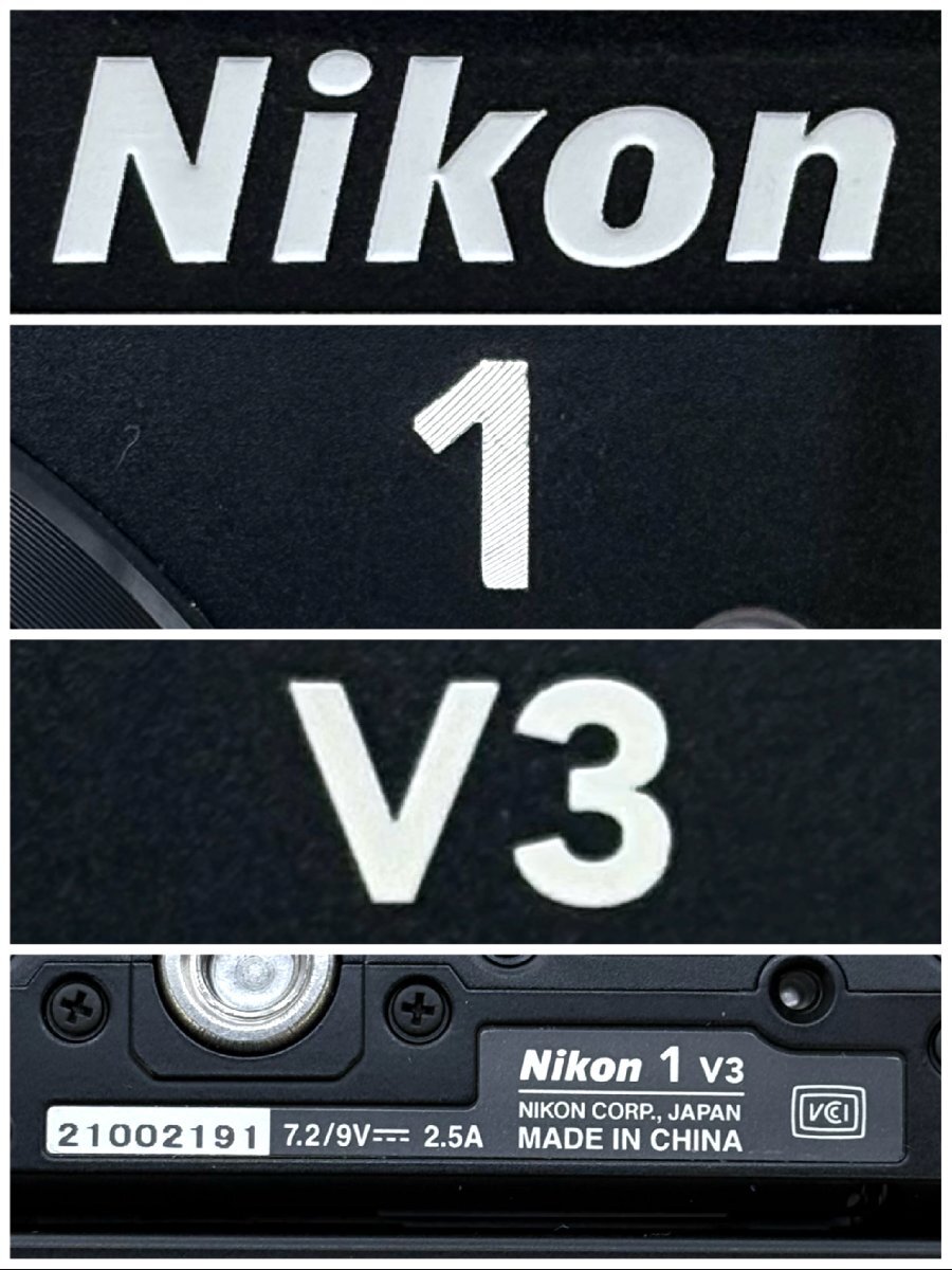 1円～/Nikon/ニコン/1/V3/ブラック/ボディ/付属品付/GR-N1010/DF-N1000/デジタルカメラ/ミラーレス一眼/ジャンク/X054_画像6