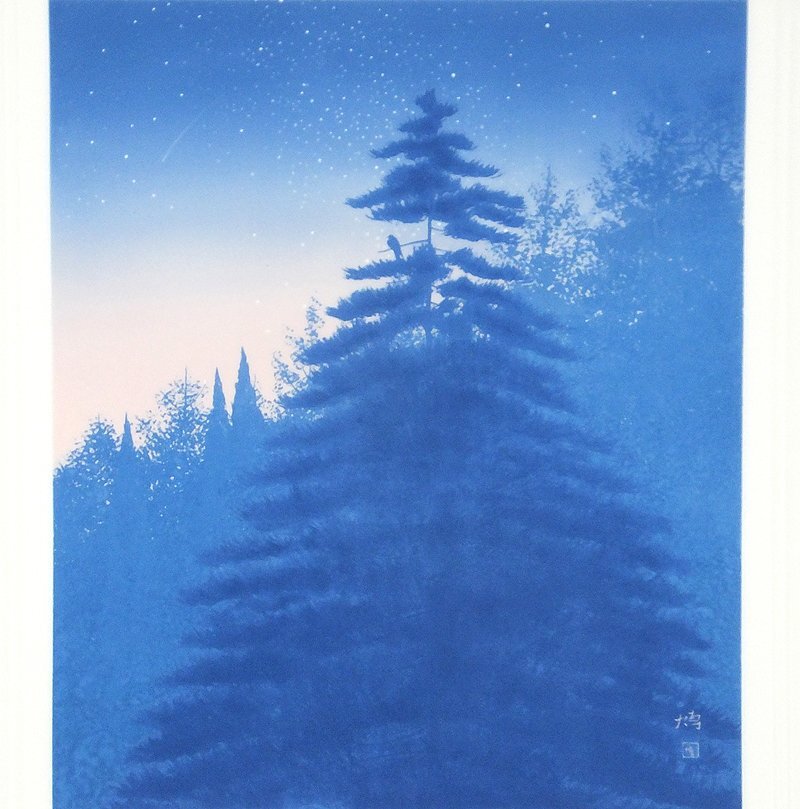 【GLC】千住博 「夜明け（アリエス）」 ロイヤルコペンハーゲン 陶板画 限定100部 ◆貴重逸品!_画像2